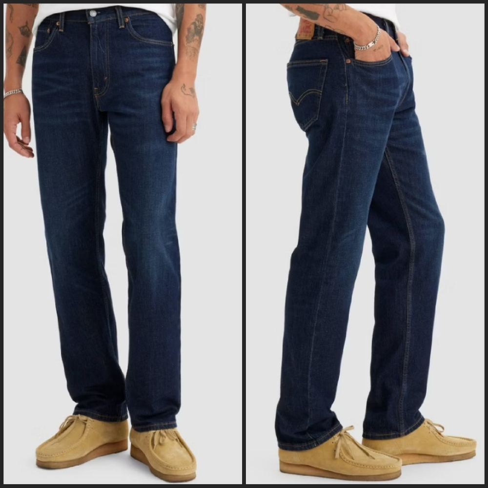 NEW! LEVI'S Men's 505 Regular Straight Leg Jean With Stretch 38x30.